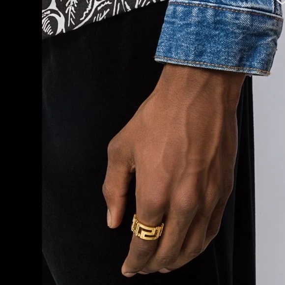 Versace Greca-detail Ring-Gold - Picture 2 of 7